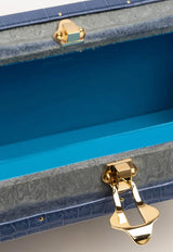 PINEL et PINEL Mini Malle Croc-Embossed Box Bag Blue A-00828_BLUE