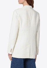 Anine Bing Jasmine Double-Breasted Wool Blazer Ivory A-01-10365PL/P_ANINE-IVY26