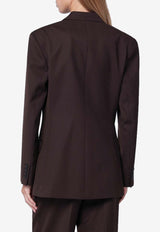 Anine Bing Aretha Single-Breasted Blazer Brown A-01-11319PL/R_ANINE-BWN43