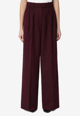 Anine Bing Lou Palazzo Pants Bordeaux A-03-10389PL/Q_ANINE-RED15