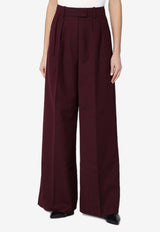 Anine Bing Lou Palazzo Pants Bordeaux A-03-10389PL/Q_ANINE-RED15