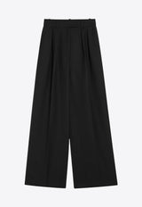 Anine Bing Lou Palazzo Wool-Blend Pants Black A-03-10389PL/Q_ANINE-BLK26