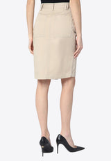 Anine Bing Zaire Buttoned Pencil Skirt Beige A-04-10733CO/Q_ANINE-OMA10
