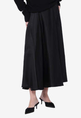 Anine Bing Christina Silk-Blend Midi Skirt Black A-04-11811SI/S_ANINE-BLK26