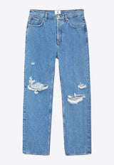 Anine Bing Gio High-Waist Ripped Jeans Blue A-06-0136-494BLUE