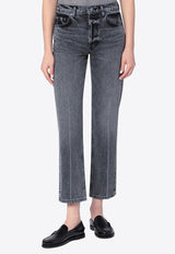 Anine Bing Kate Mid-Rise Straight-Leg Jeans Gray A-06-11158DE/R_ANINE-WHG6