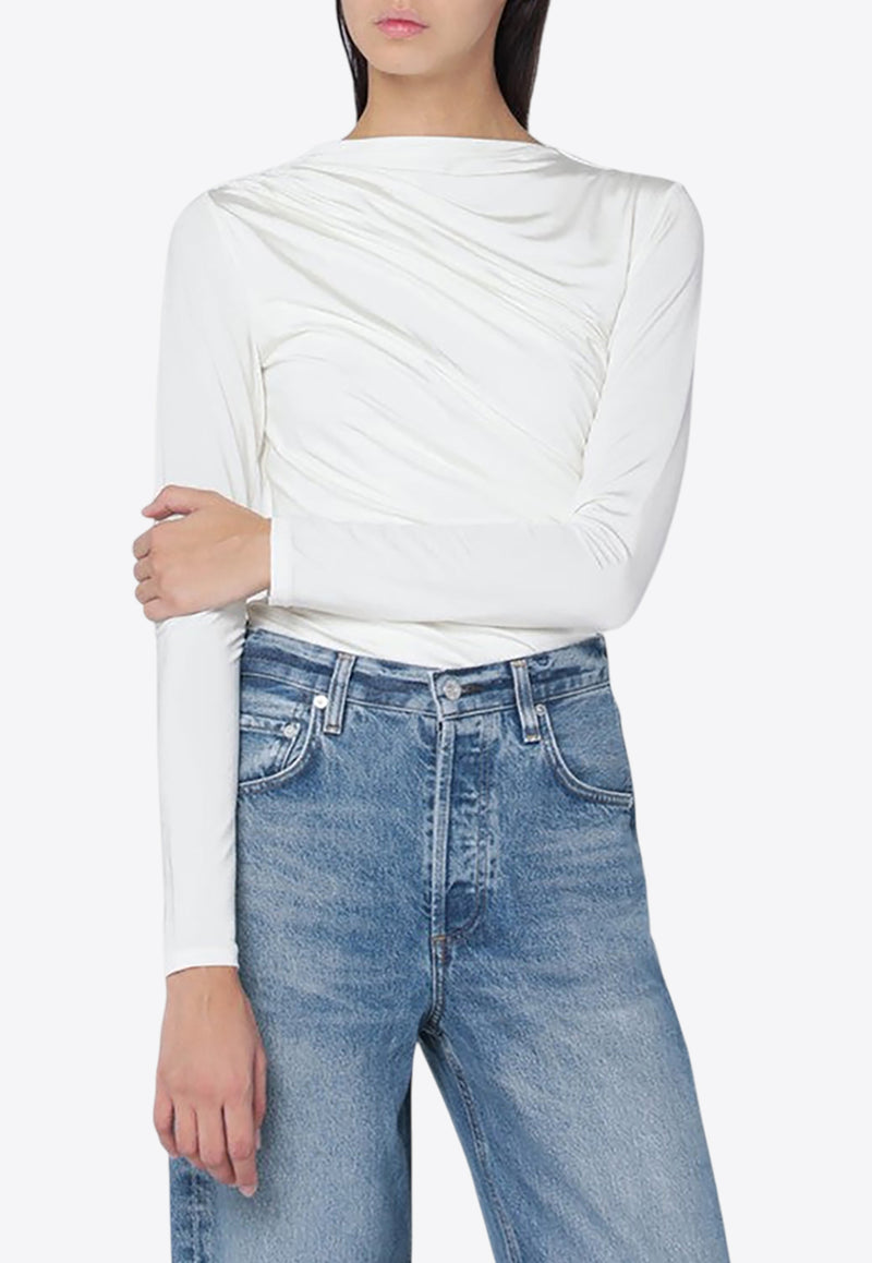 Anine Bing Bray Gathered Top White A-08-10037VI/R_ANINE-IVY1