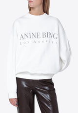 Anine Bing Jaci Los Angeles Logo Sweatshirt White A-08-10134CO/R_ANINE-IVY1