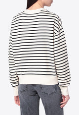 Anine Bing Dean Striped Sweatshirt White A-08-11436CO/R_ANINE-MTL69