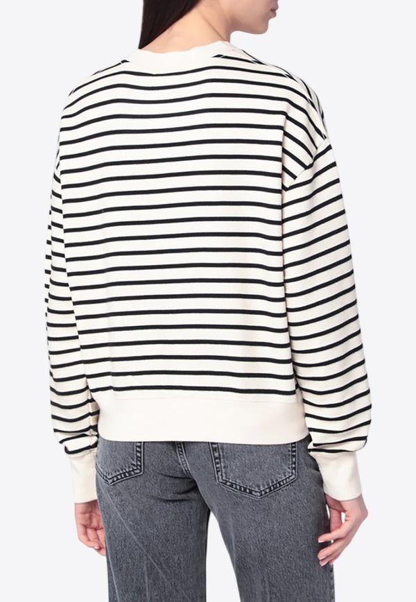 Anine Bing Dean Striped Sweatshirt White A-08-11436CO/R_ANINE-MTL69