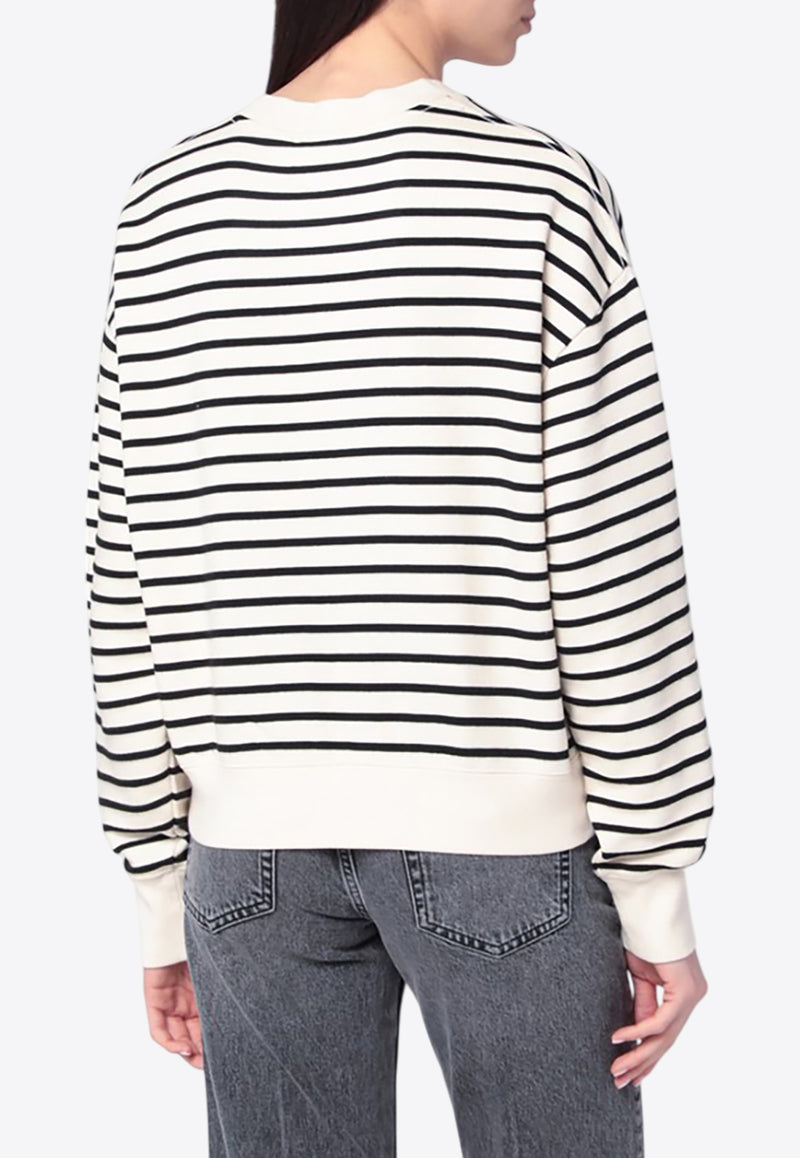 Anine Bing Dean Striped Sweatshirt White A-08-11436CO/R_ANINE-MTL69