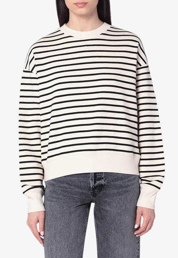 Anine Bing Dean Striped Sweatshirt White A-08-11436CO/R_ANINE-MTL69