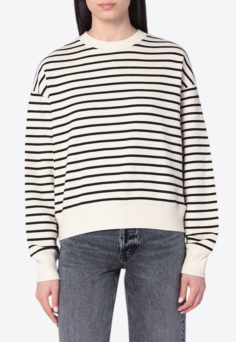 Anine Bing Dean Striped Sweatshirt White A-08-11436CO/R_ANINE-MTL69