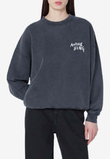 Anine Bing Trui Met Print Washed Sweatshirt Black A-08-12055CO/S_ANINE-WBL1