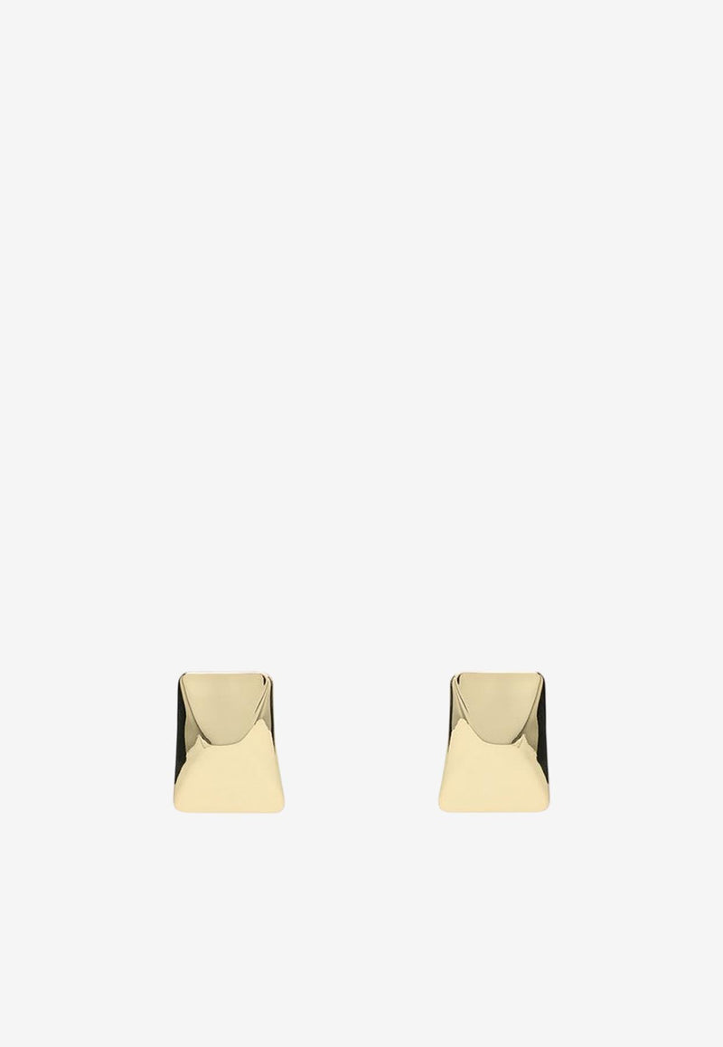 Anine Bing Rectangular Curved Earrings Gold A-15-10730MET/Q_ANINE-GLD1