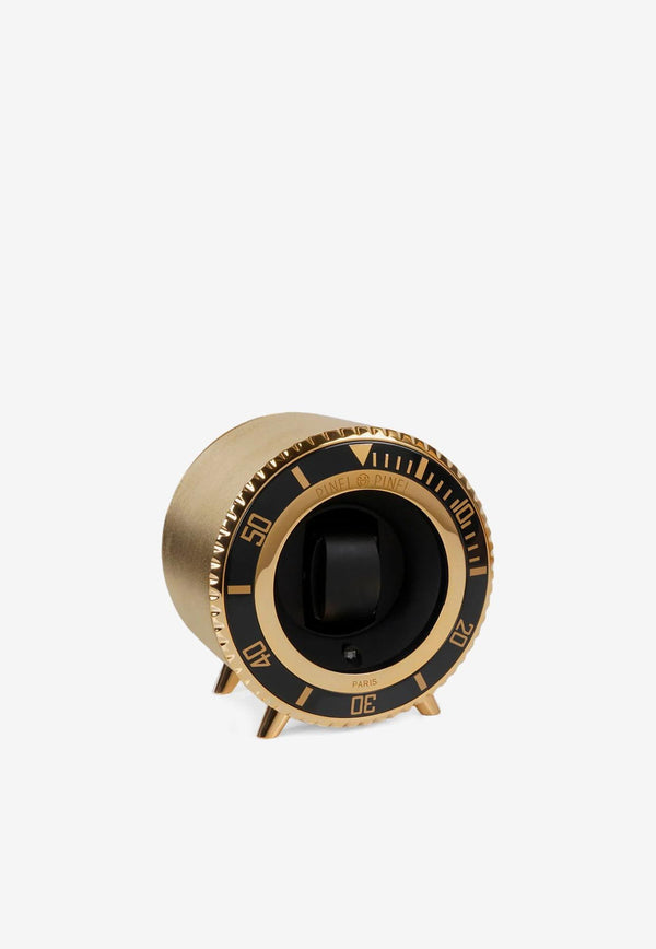 PINEL et PINEL Twin Sub Watch Winder Gold A-19-04164_BLACK