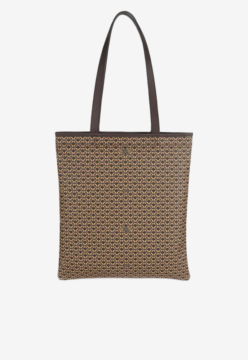 PINEL et PINEL Todd Coated Canvas Monogram Tote Bag Brown A-19-04191_BROWN