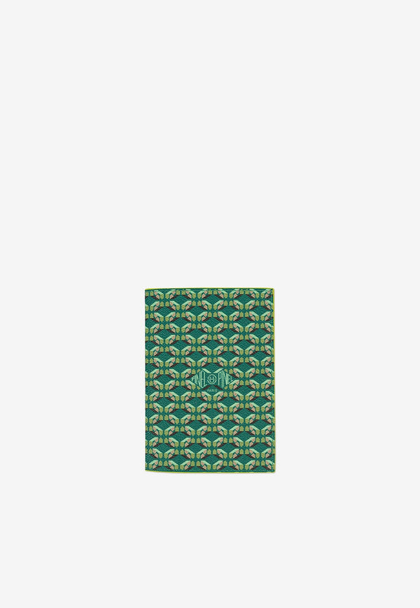 PINEL et PINEL Brooklyn Coated Canvas Monogram Passport Holder Emerald A-19-04310_EMERALD