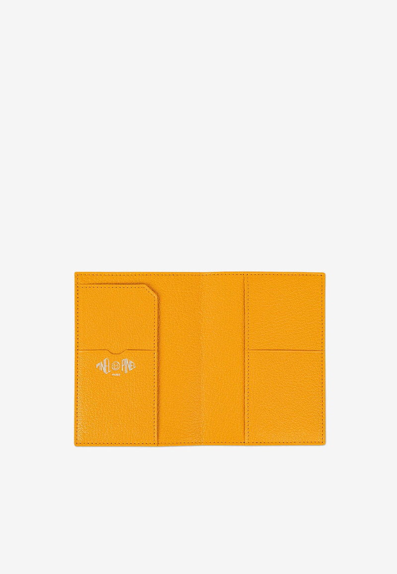 PINEL et PINEL Brooklyn Coated Canvas Monogram Passport Holder Multicolor A-19-04312_BROWN