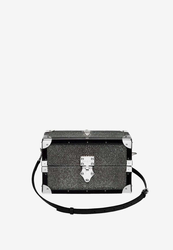 PINEL et PINEL Mini Malle Shagreen Box Bag Silver A-19-04574_SILVER