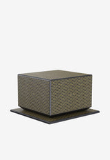 PINEL et PINEL Logo Monogram Cigar Humidor Brown A-20-05076_BROWN