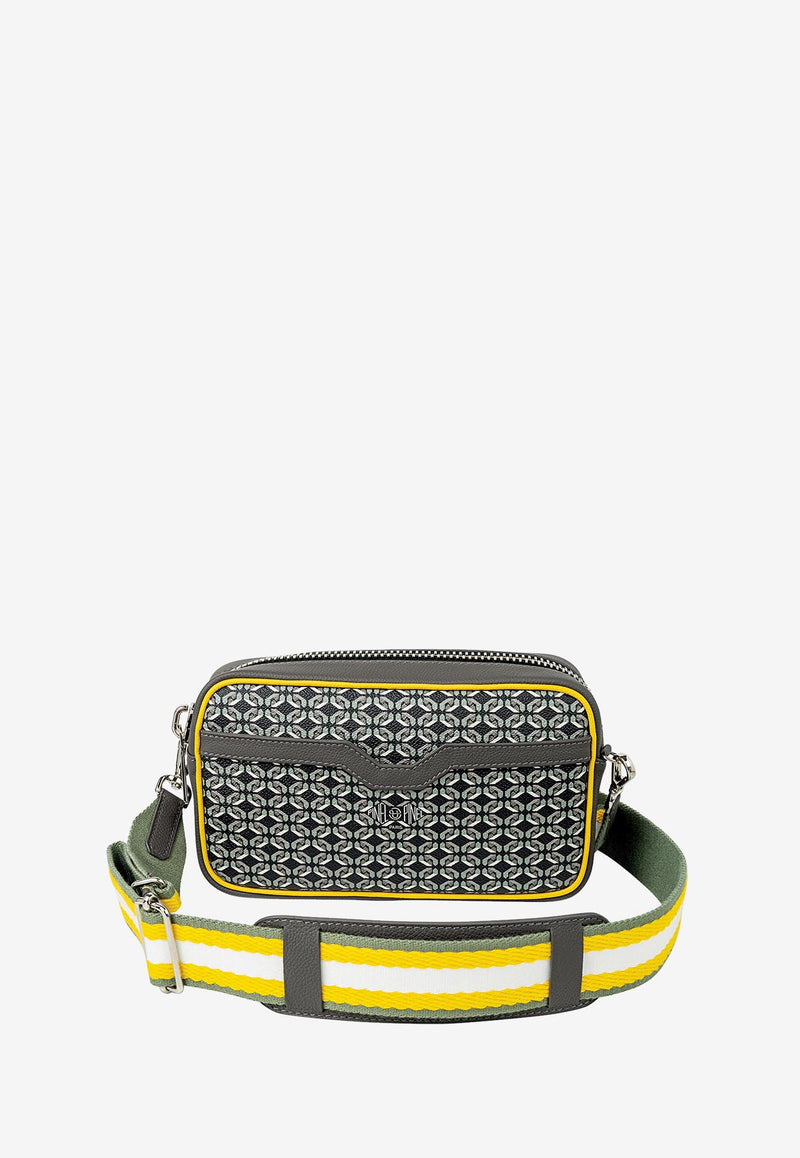 PINEL et PINEL Small Clyde Coated Canvas Shoulder Bag Multicolor A-20-05261_BLACK