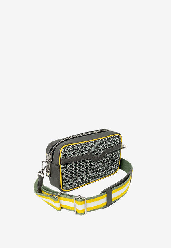 PINEL et PINEL Small Clyde Coated Canvas Shoulder Bag Multicolor A-20-05261_BLACK