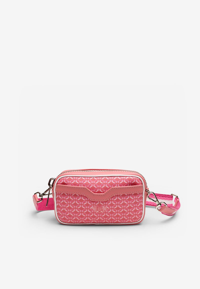 PINEL et PINEL XS Clyde Coated Canvas Monogram Shoulder Bag Pink A-20-05263_PINK