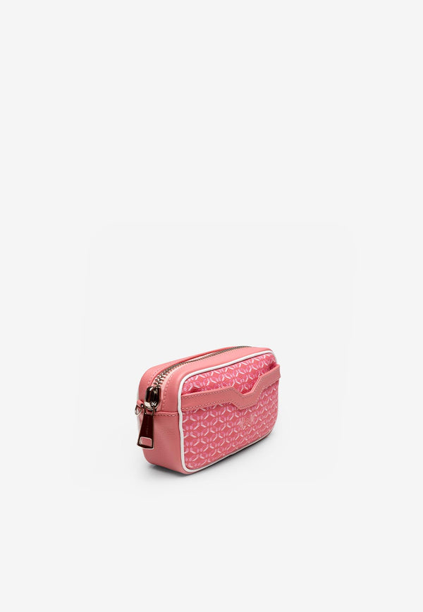 PINEL et PINEL XS Clyde Coated Canvas Monogram Shoulder Bag Pink A-20-05263_PINK