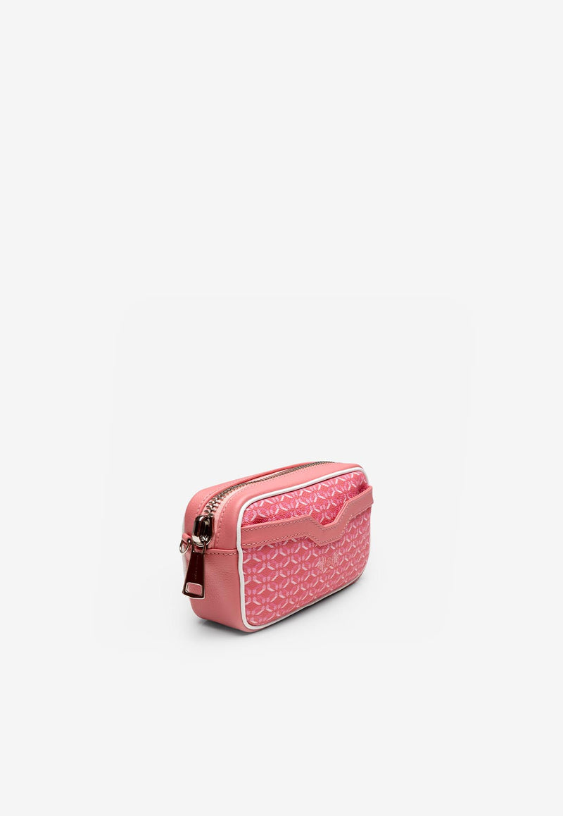 PINEL et PINEL XS Clyde Coated Canvas Monogram Shoulder Bag Pink A-20-05263_PINK