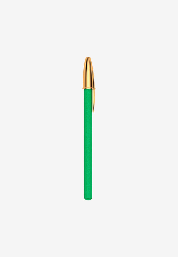 PINEL et PINEL Grained Leather BIC Pen Green A-20-05279_MINT