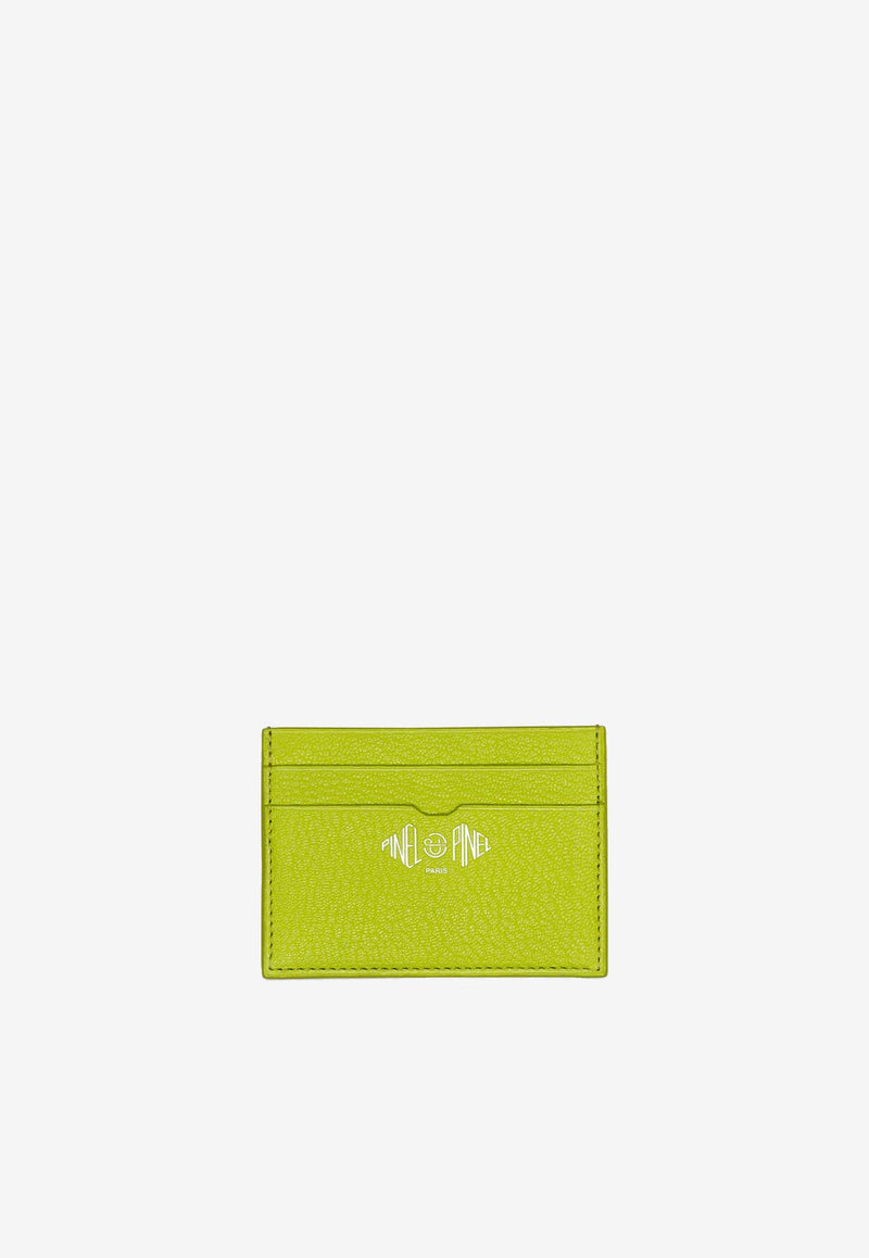 PINEL et PINEL Pop 3C Coated Canvas Monogram Cardholder Green A-20-05309_EMERALD