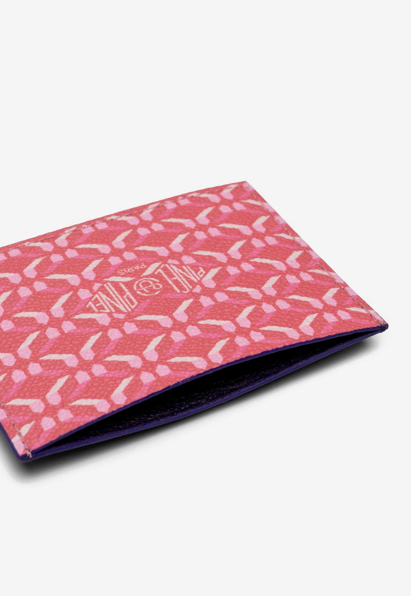 PINEL et PINEL Pop 3C Coated Canvas Monogram Cardholder Pink A-20-05311_PINK
