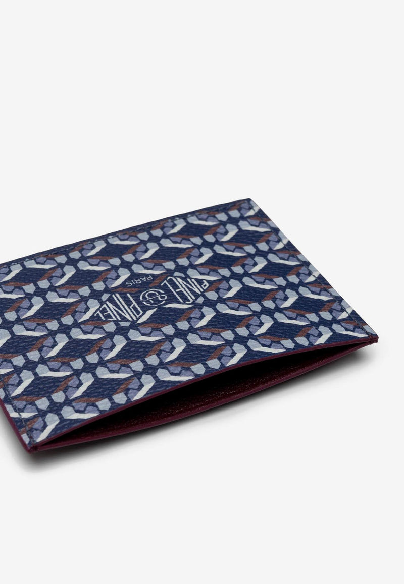 PINEL et PINEL Pop 3C Coated Canvas Monogram Cardholder Blue A-20-05313_BLUE