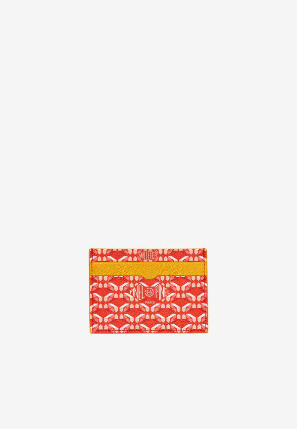 PINEL et PINEL Pop 5C Coated Canvas Monogram Cardholder Red A-20-05326_RED