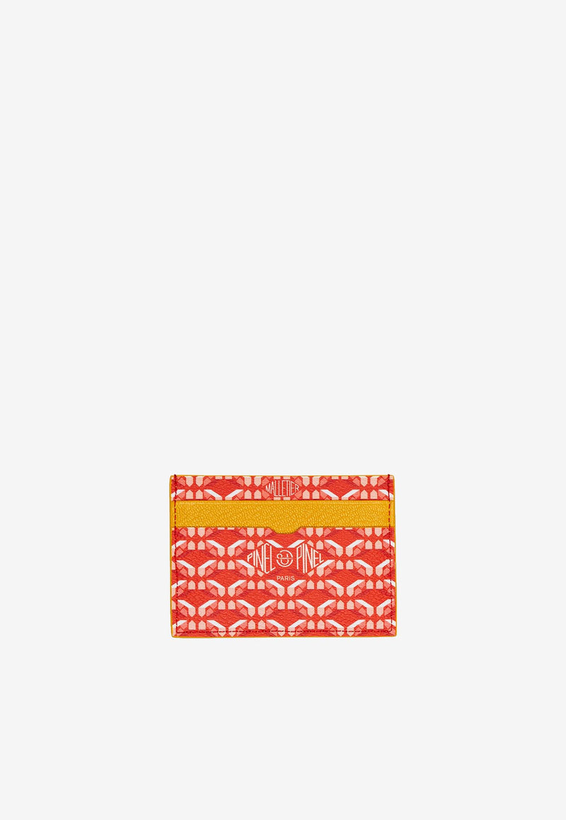 PINEL et PINEL Pop 5C Coated Canvas Monogram Cardholder Red A-20-05326_RED