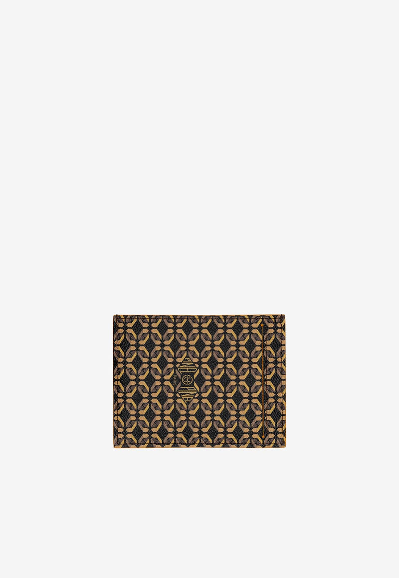 PINEL et PINEL Pierrot Coated Canvas Monogram Cardholder Brown A-20-05516_BROWN