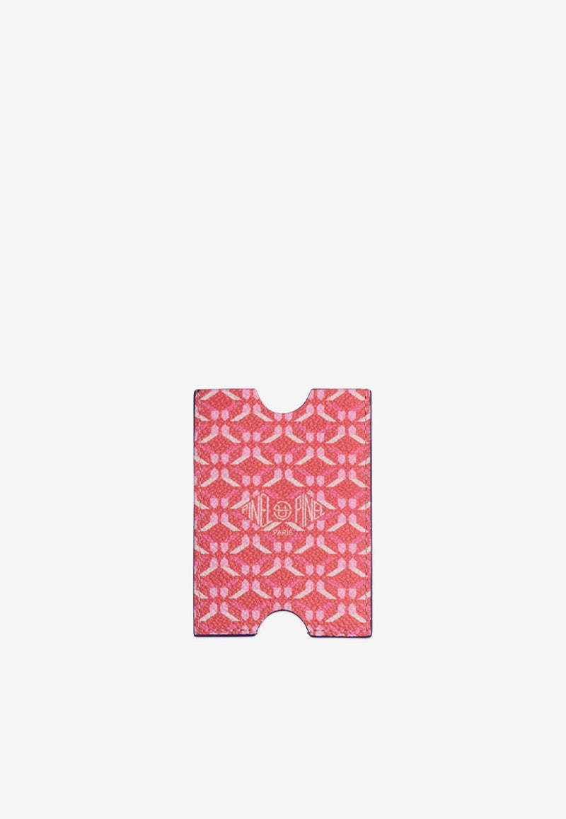 PINEL et PINEL Hublot Coated Canvas Monogram Cardholder Pink A-20-05544_PINK