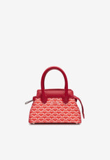 PINEL et PINEL Mini Patti Coated Canvas Monogram Handbag Red A-20-05559_RED