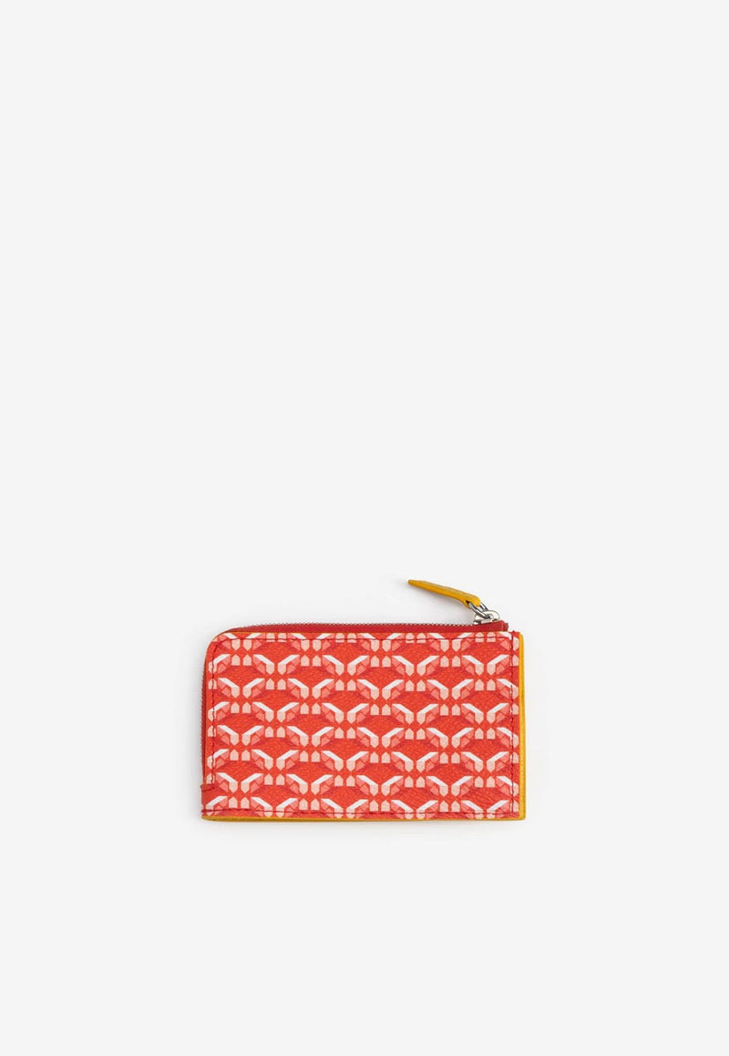 PINEL et PINEL One Coated Canvas Monogram Coin Purse Red A-21-05779_RED