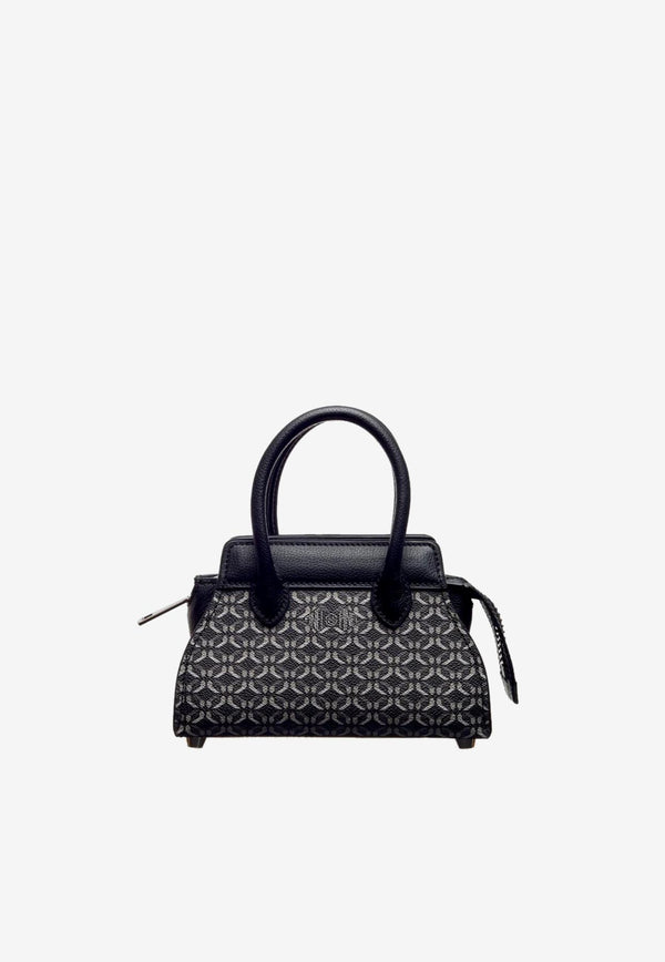 PINEL et PINEL Mini Patti Coated Canvas Monogram Handbag Black A-21-05894_BLACK