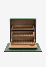 PINEL et PINEL Logo Monogram Cigar Humidor Emerald A-21-05963_EMERALD