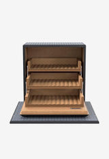 PINEL et PINEL Logo Monogram Cigar Humidor Blue A-21-06003_BLUE