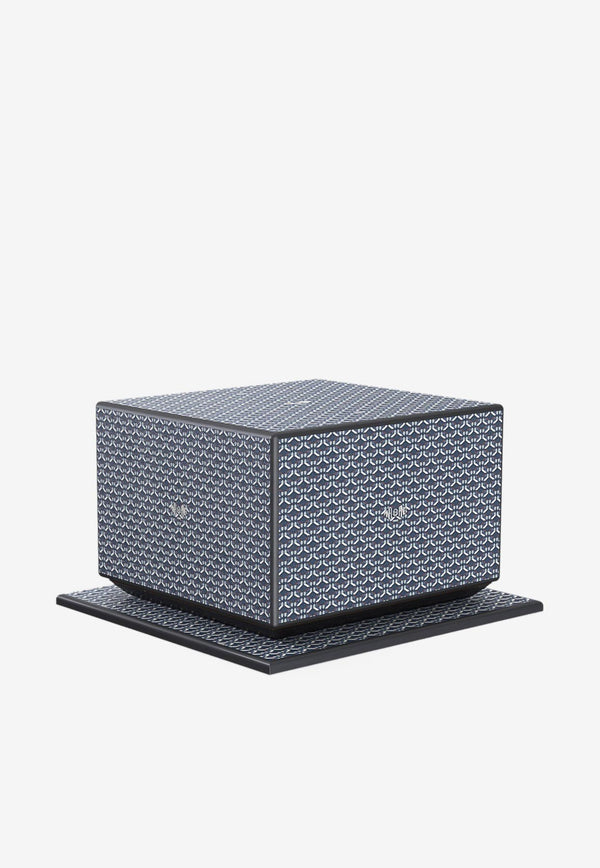 PINEL et PINEL Logo Monogram Cigar Humidor Blue A-21-06003_BLUE