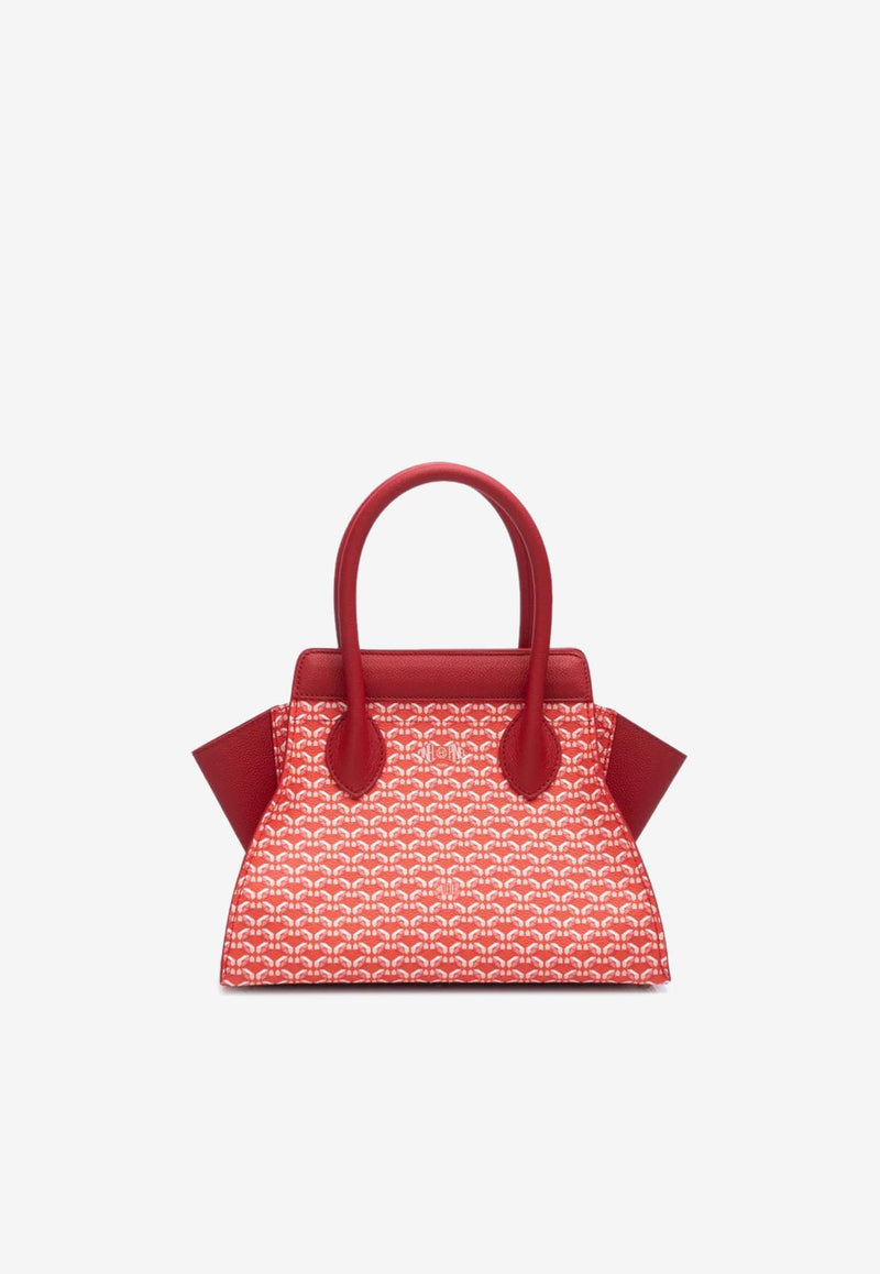 PINEL et PINEL XS Patti Coated Canvas Monogram Tote Bag Red A-22-06149_RED