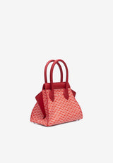 PINEL et PINEL XS Patti Coated Canvas Monogram Tote Bag Red A-22-06149_RED