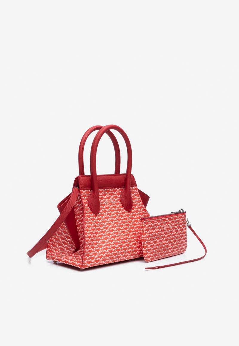 PINEL et PINEL XS Patti Coated Canvas Monogram Tote Bag Red A-22-06149_RED
