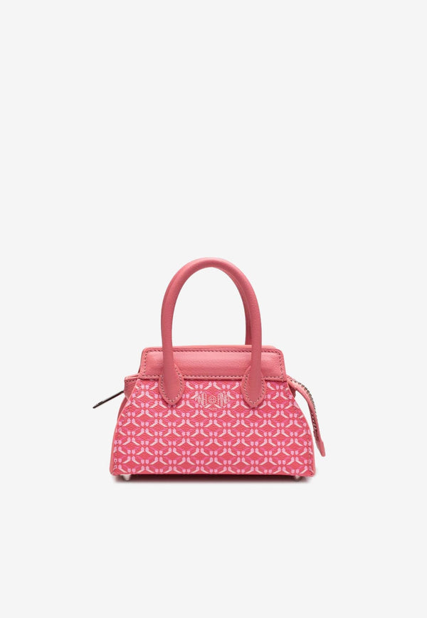 PINEL et PINEL Mini Patti Coated Canvas Monogram Handbag Pink A-22-06242_PINK
