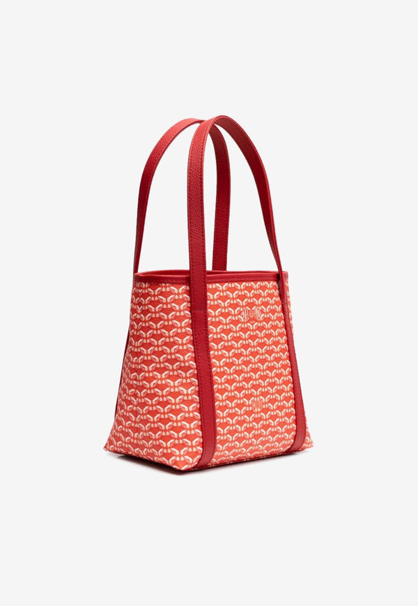 PINEL et PINEL XS Colette Coated Canvas Monogram Tote Bag Red A-22-06413_RED