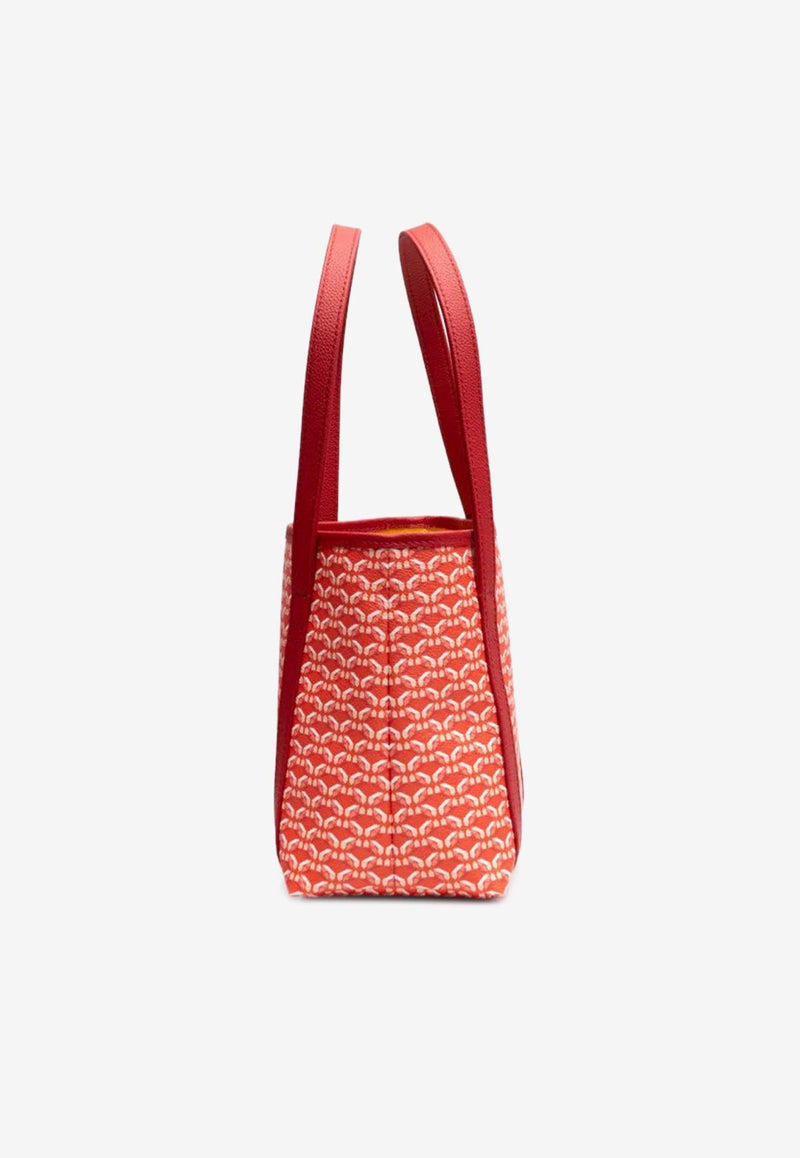 PINEL et PINEL XS Colette Coated Canvas Monogram Tote Bag Red A-22-06413_RED
